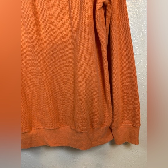 Polo Ralph Lauren Mens 1/4 Zip Sweater Size XL Orange Pony Long Sleeve - Picture 9 of 16